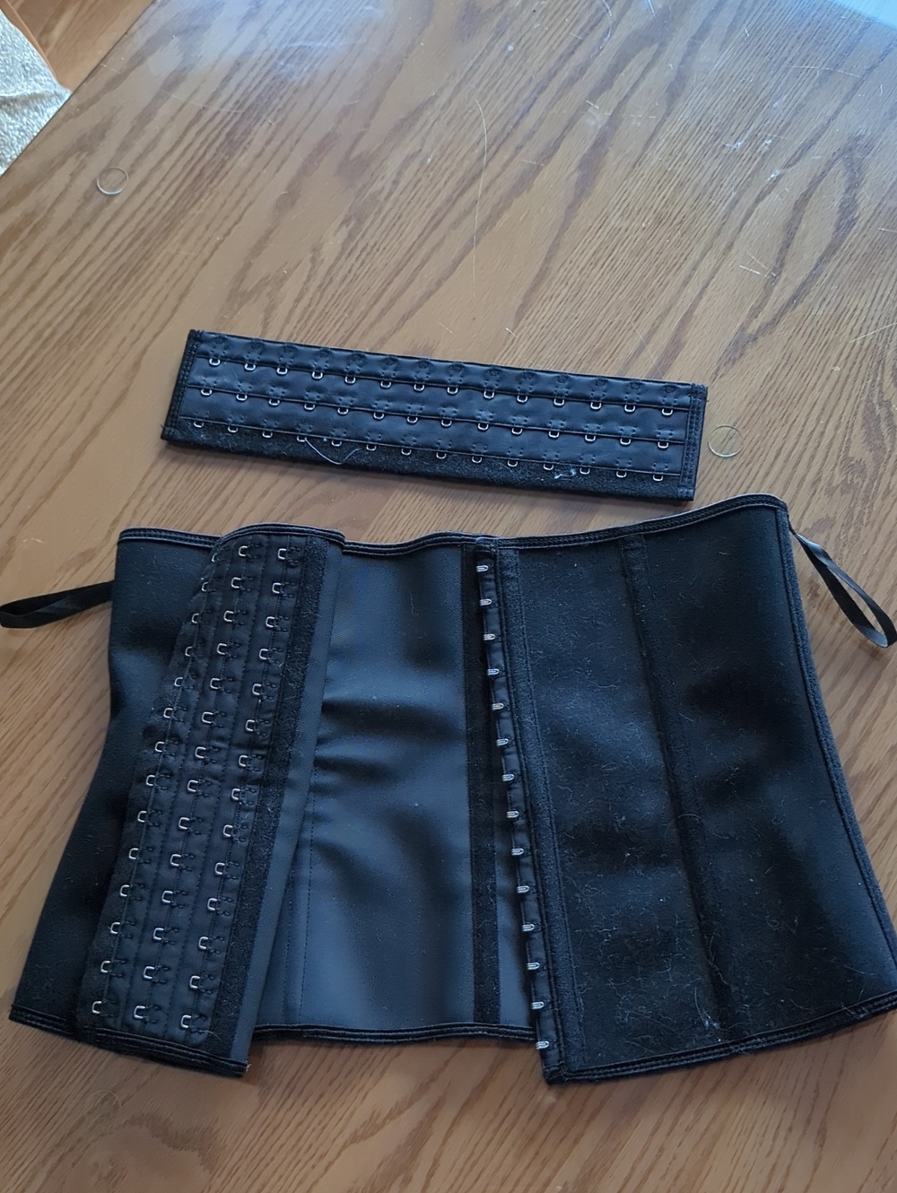 Black Men’s Waist Trainer Corset Belt - Adjustable Hook Closure